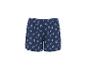 Short de pyjama bleu marine avec motif coquillages blancs