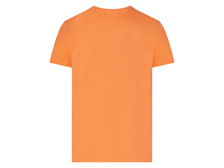 T-shirt orange à manches courtes, vue arrière.