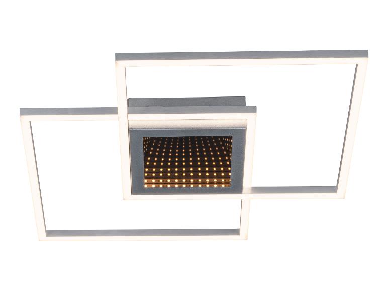 Un luminaire LED de plafond moderne avec un design carré.
