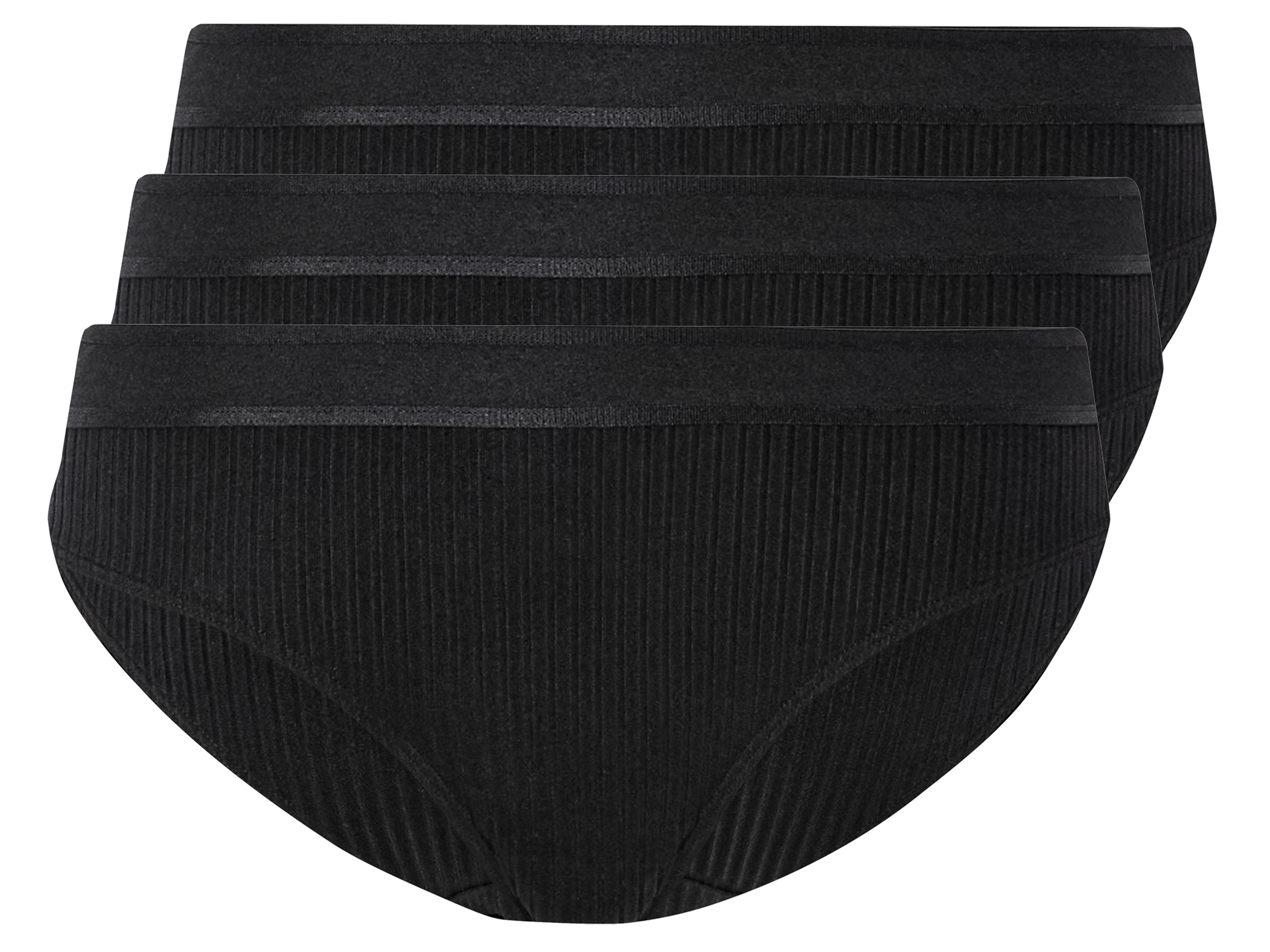 esmara® Lot de 3 slips femme  (noir, S(34/36))