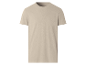 T-shirt beige à manches courtes.