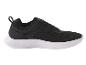 Des baskets noires avec une semelle blanche.
