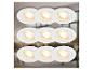 Lot de neuf spots LED encastrables ronds et blancs de BRILONER.
