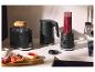Grille-pain noir SILVERCREST® avec bouilloire et blender sur un plan de travail de cuisine.