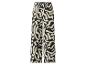 Pantalon large à motif abstrait noir et blanc