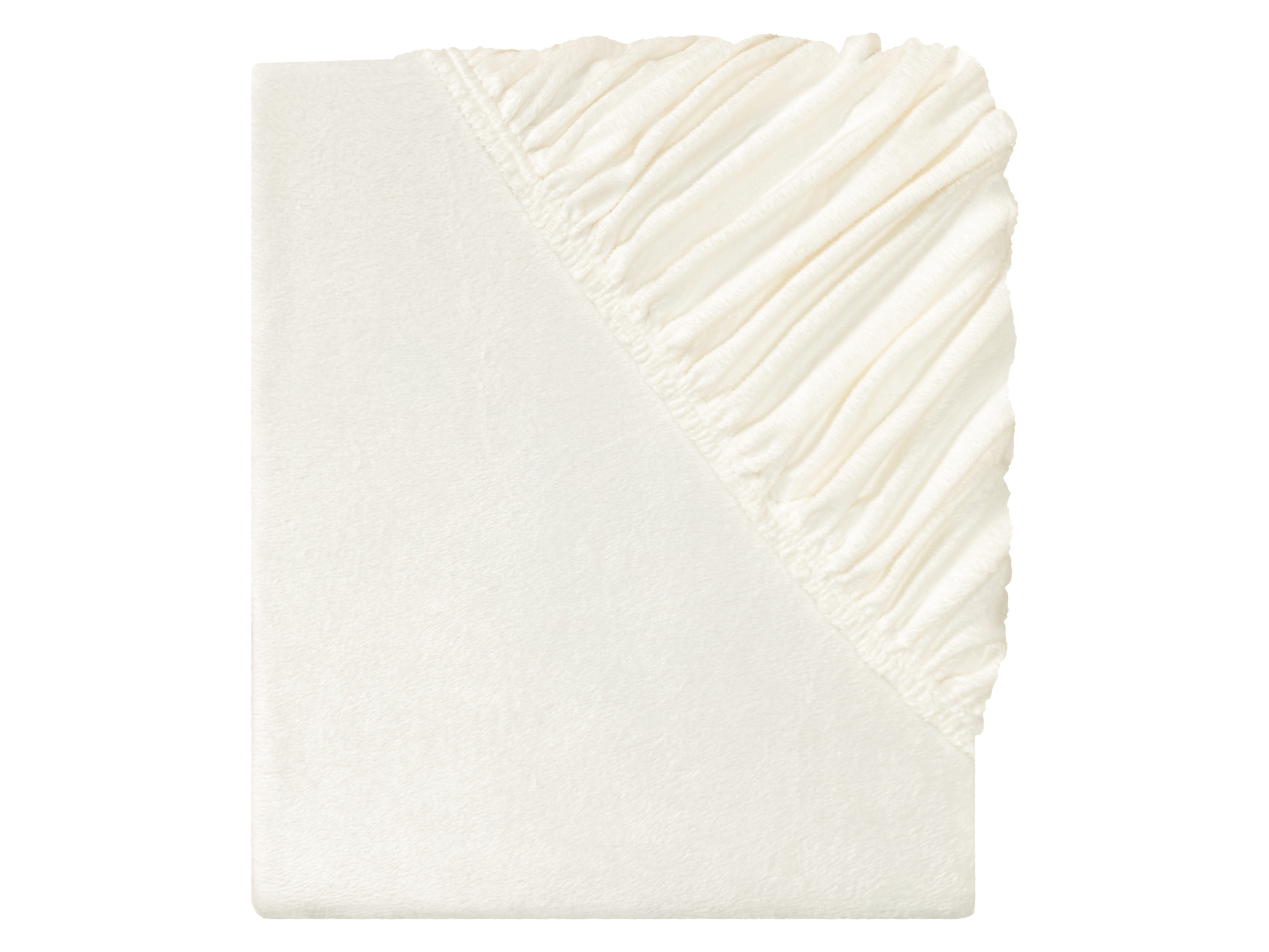 LIVARNO home Drap-housse en peluche, 140-160 x 200 cm (crème)