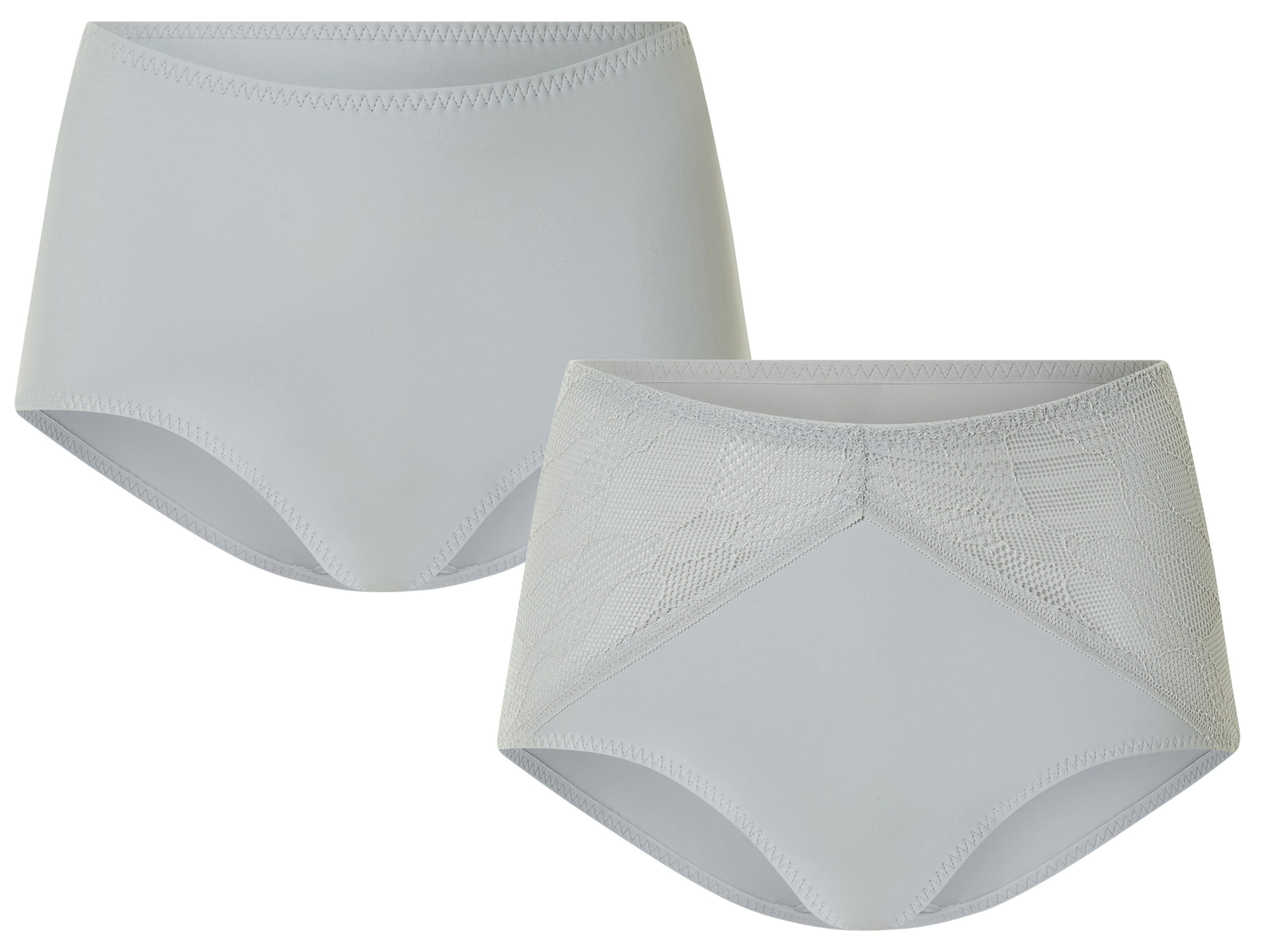 esmara® Lot de 2 culottes gainantes femme (gris)