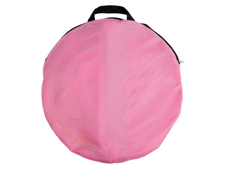 Sac rond rose zippé avec sangle de transport noire