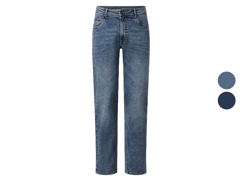 Jeans bleu foncé et bleu clair.
