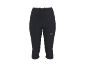 Legging de sport capri noir pour femme avec logo discret sur la cuisse.