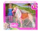 Ensemble de jeu poupée Barbie et cheval dans une boîte