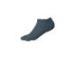 Une chaussette de cheville bleu foncé sur fond blanc.