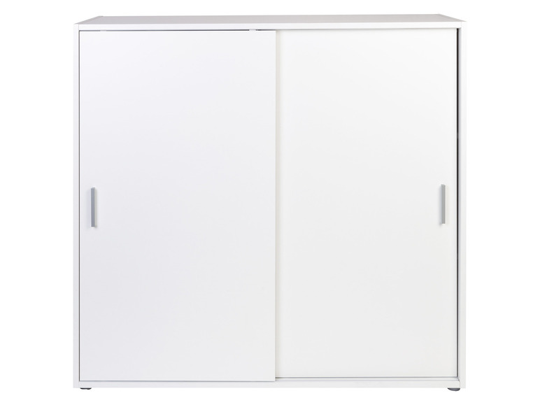 Aller en mode plein écran : Armoire de rangement, 110 x 106,4 x 38 cm, blanche - Image 2