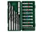 Forets et embouts de tournevis OWM dans un coffret vert.