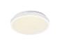 Plafonnier rond blanc avec lumière chaude