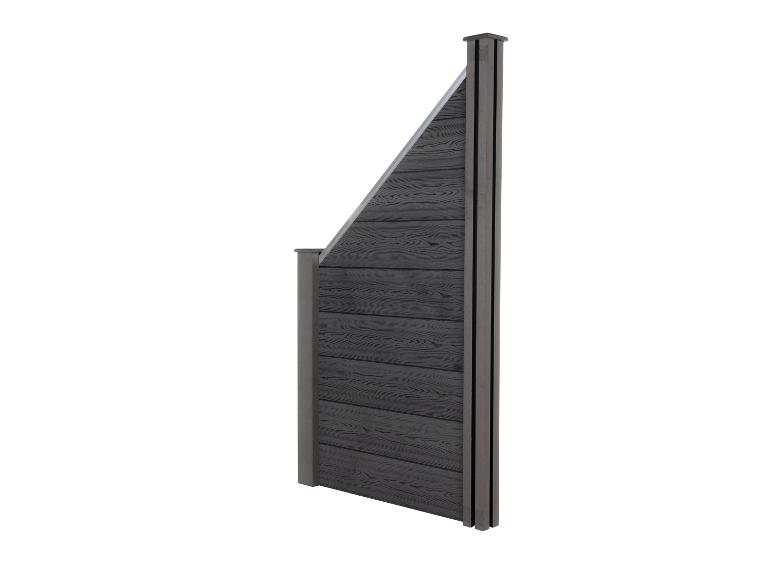 Panneau de clôture gris foncé effet bois