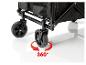 Chariot de transport pliable avec roues pivotantes à 360°.