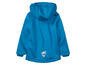 Veste softshell bleue à capuche pour enfants.