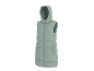 Gilet long pour femme avec capuche en vert clair