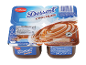 Dessert au chocolat en pack de quatre, avec informations nutritionnelles et ingrédients.