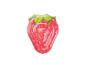 Flotteur gonflable fraise pour la piscine.