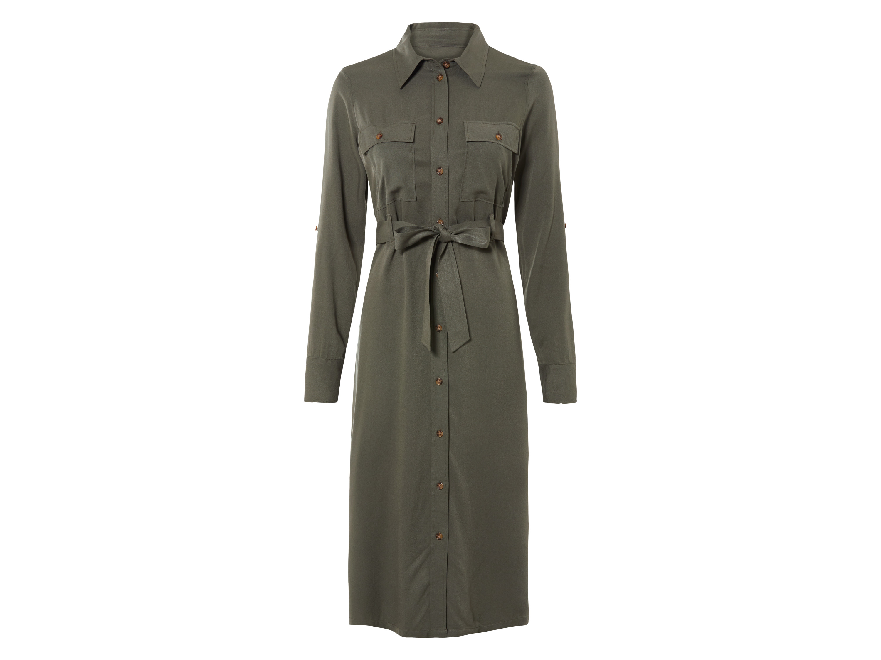 esmara® Robe chemise femme (vert, 36)