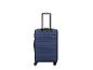 Valise bleue à roulettes avec poignée télescopique