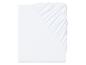 Un drap-housse blanc.