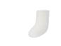 Une chaussette courte, blanche et tricotée, au design simple et confortable.