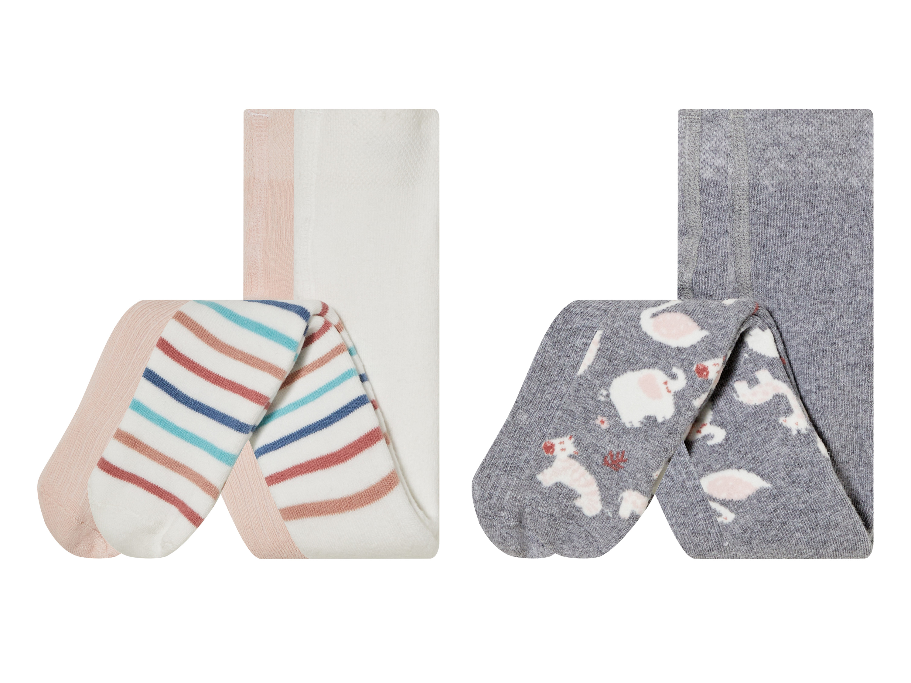 lupilu® Lot de 2 paires de collants bébé