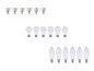 Ampoules LED, dont des spots GU10, des ampoules standard et des ampoules en forme de bougie