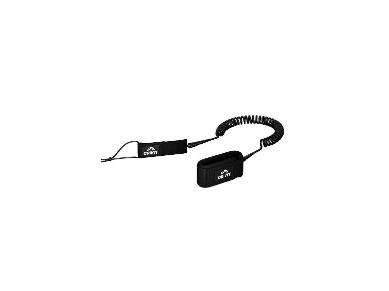 Laisse de paddleboard noire avec logo