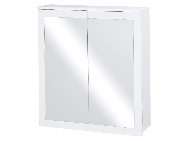 Armoire miroir blanche à deux portes
