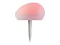 Lampe solaire d'extérieur à piquet, forme arrondie, lumière rose.