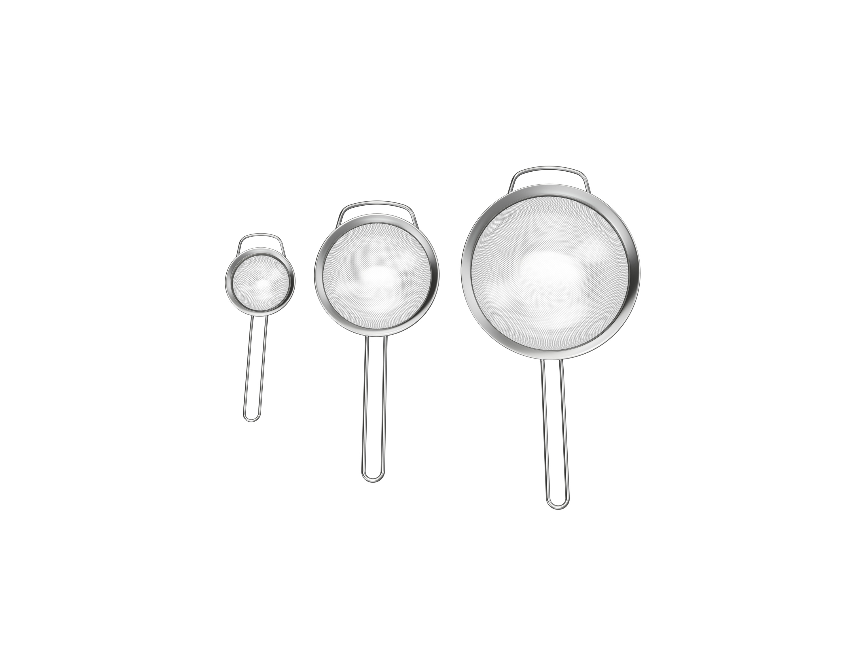 ERNESTO® Set de 3 passoires en acier inoxydable