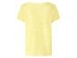 T-shirt femme jaune clair à manches courtes