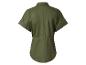 Chemise courte olive à manches courtes, vue arrière.