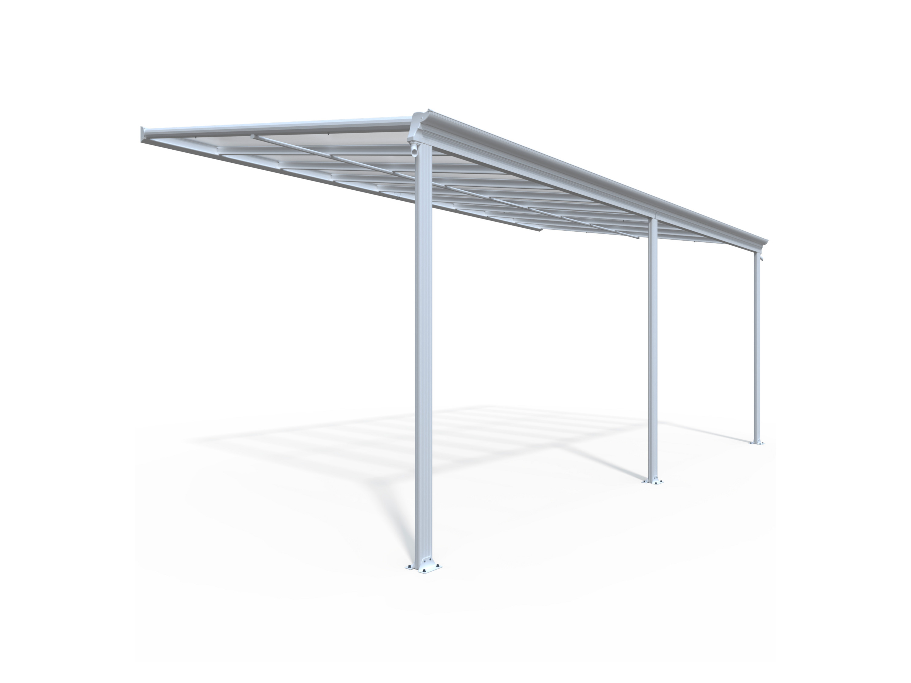 Home Deluxe Abri de terrasse SOLIS blanc 564 / 557 x 303 / 300 x 278 / 226 cm - vue 3
