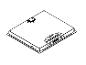 Dessin isométrique d'un appareil électronique rectangulaire avec des évents et un petit composant.