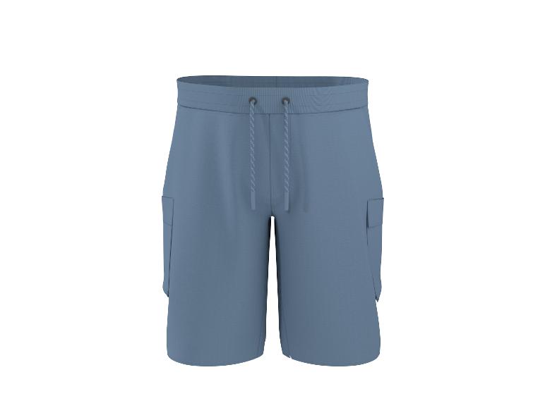 Short cargo bleu pour homme avec cordon de serrage à la taille