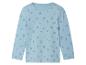 T-shirt bleu ciel à manches longues avec motif cœurs.