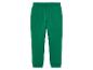 Pantalon de survêtement vert avec taille élastique.