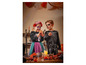 Deux enfants en costumes de squelette pour Halloween