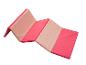 Tapis de gymnastique pliable rose et beige