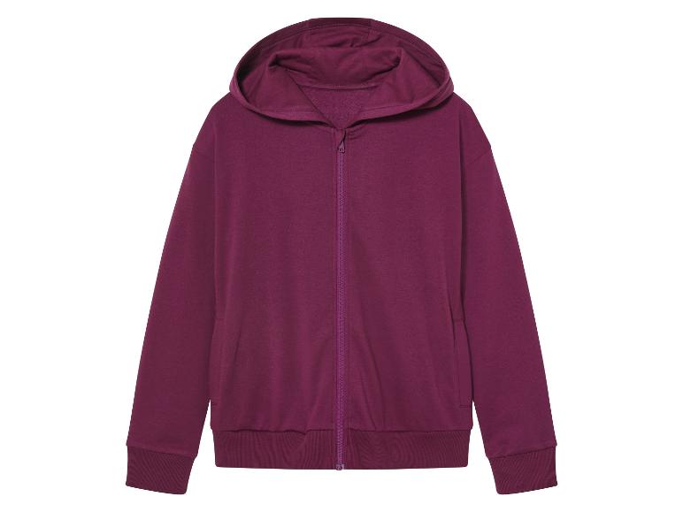 Un sweat-shirt à capuche avec fermeture éclair bordeaux