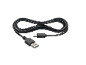 Câble noir USB-A vers USB-C, enroulé en forme d'infini.