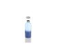 Gourde isotherme bleu dégradé avec couvercle en acier inoxydable.