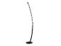 Lampe sur pied LED noire élégante.