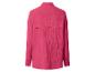 Chemise femme fuchsia à manches longues avec texture froissée, vue de dos