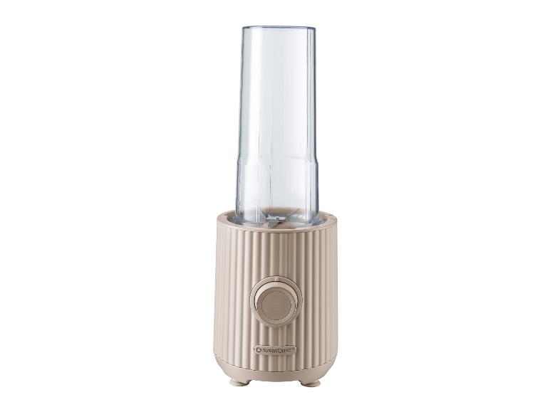 Mixeur beige SilverCrest avec pichet transparent et bouton de commande